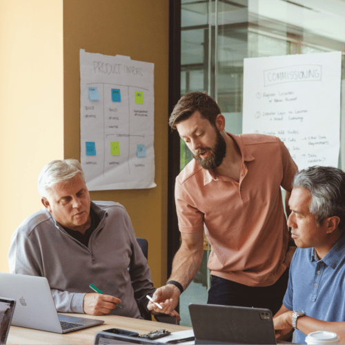 Very leadership working with clients