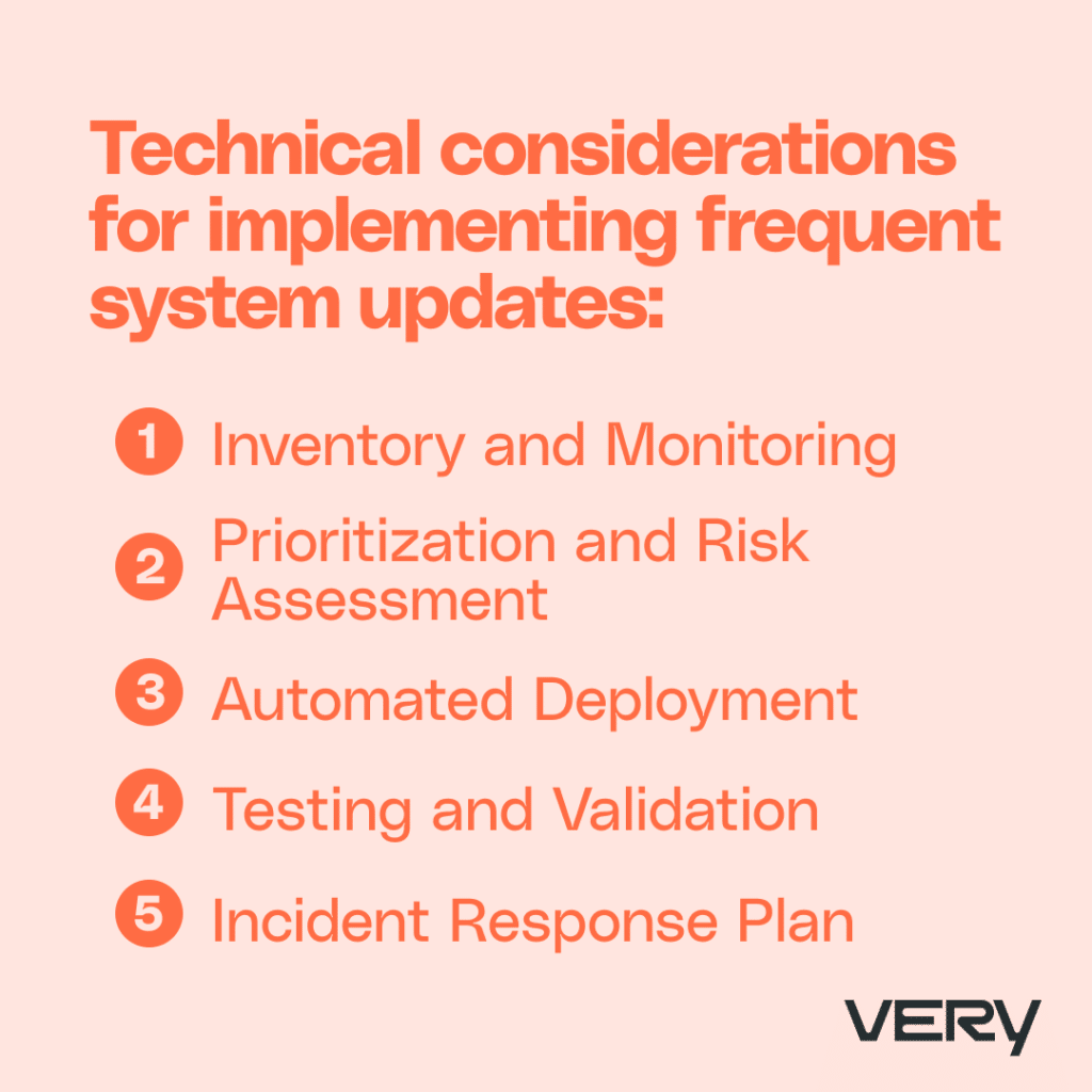 A few technical considerations for implementing frequent system updates to protect your IoT devices.